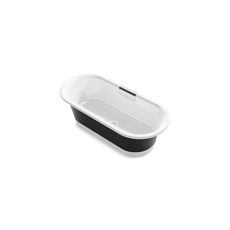 Kohler 63 in L, 28.31 in W, White, Cast Iron 29326-P5B0-0